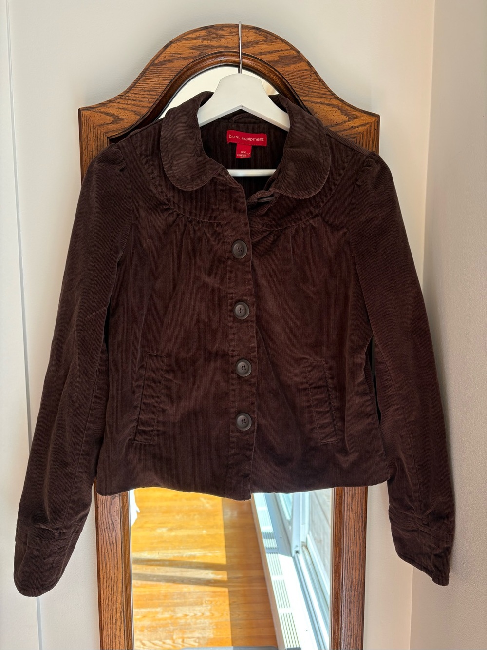 B.U.M Equipment Y2k Brown Corduroy button-front jacket